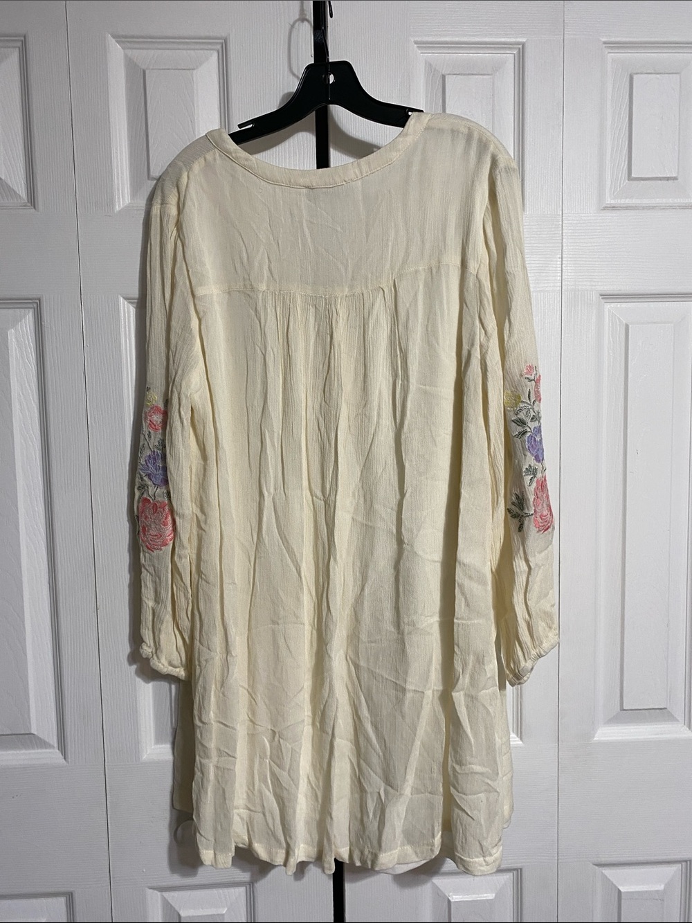 Hayden cream floral gauze lined dress size LARGE - Picture 10 of 15